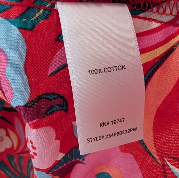 Floral Ruffle Sleeve Top - Pink and Blue - Picture 6 of 7